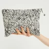 Abstract Flower Print Handbag