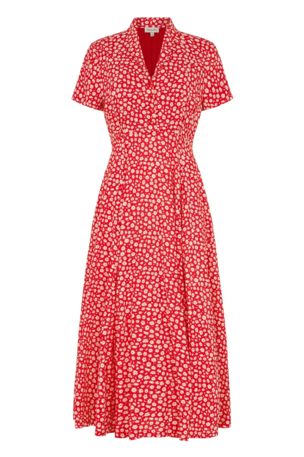 Adele Red Ditsy Daisy Dress