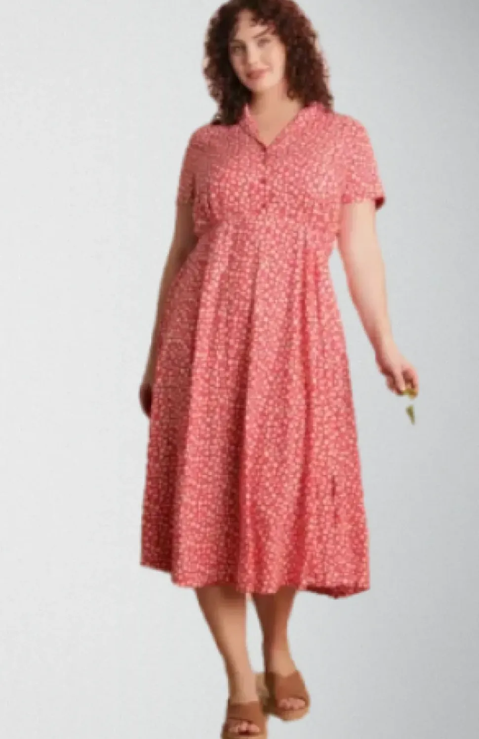 Adele Red Ditsy Daisy Dress