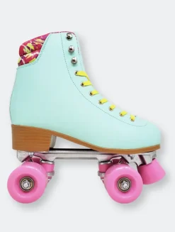 Adult Mint Quilted Roller Skates - Mint