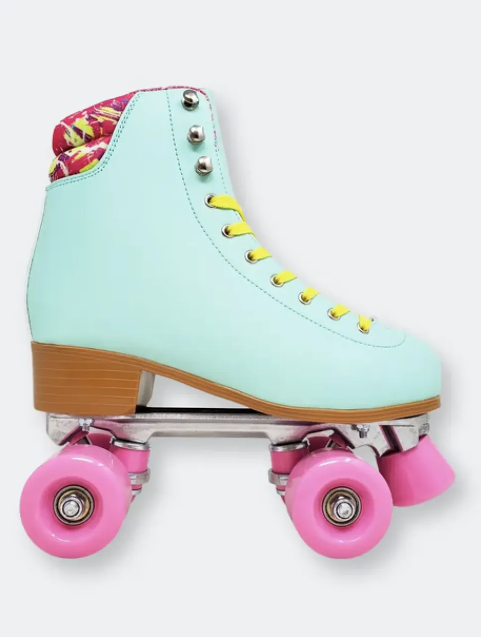 Adult Mint Quilted Roller Skates - Mint