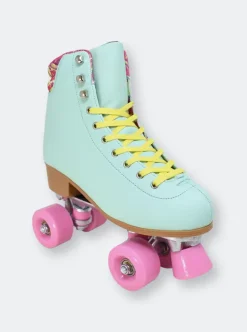 Adult Mint Quilted Roller Skates - Mint