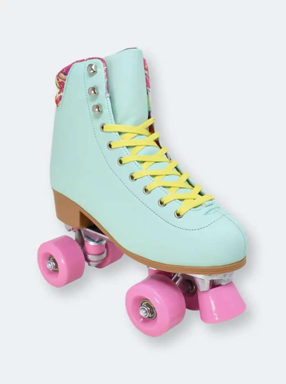 Adult Mint Quilted Roller Skates - Mint