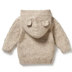 Almond Fleck Knitted Cable Jacket