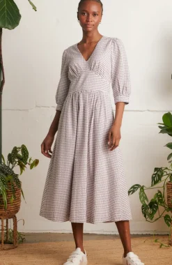 Amelia Parma Violet Gingham Dress