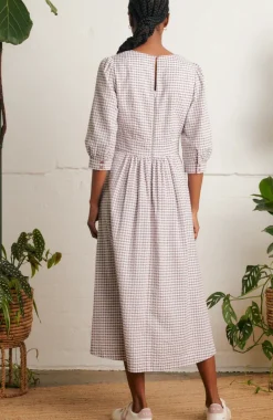 Amelia Parma Violet Gingham Dress