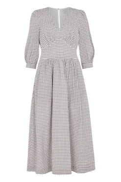 Amelia Parma Violet Gingham Dress