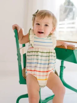 Amelia Romper in Primary Stripe