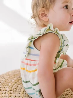 Amelia Romper in Primary Stripe