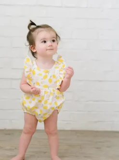 Amelia Romper - Lemon Drop