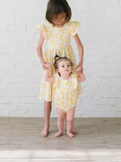 Amelia Romper - Lemon Drop