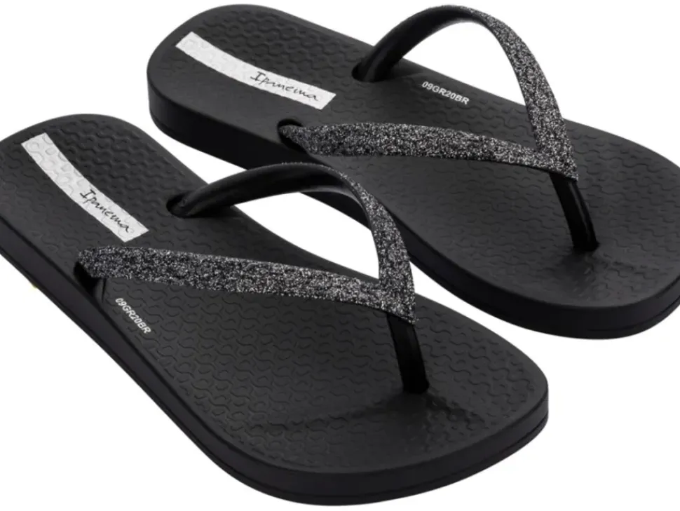Ana Sparkle Kids Flip Flop - Black