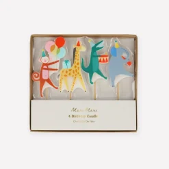 Animal Parade Candles (x 4)
