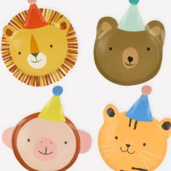 Animal Parade Die Cut Plates (x 8)