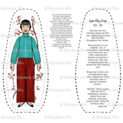 Anna May Wong DIY Doll Fabric