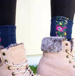 Audrey Vintage Floral Socks - Several Colrs