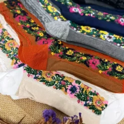 Audrey Vintage Floral Socks - Several Colrs