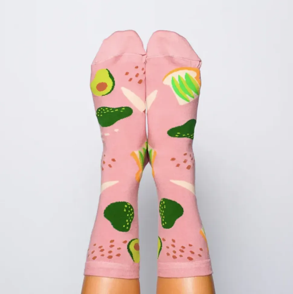 Avocado Toast Crew Socks - Women's
