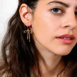 Bad To the Bow Earrings - 18K Gold Plated