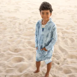 Baja Pullover - Sky Tie Dye