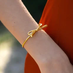 Ballet Core Bow Cuff - 18K Gold Plated