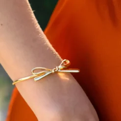 Ballet Core Bow Cuff - 18K Gold Plated