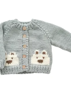 Bear Cardigan Sweater - Bowie Grey
