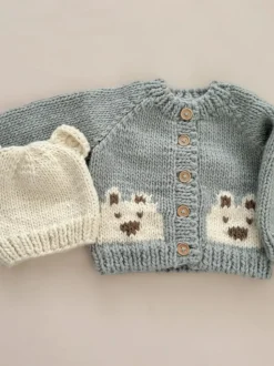 Bear Cardigan Sweater - Bowie Grey
