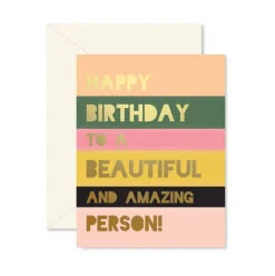 Beautiful Person Colorblock Birthday