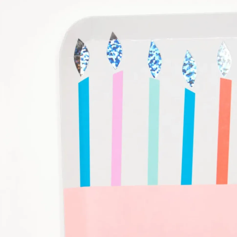 Birthday Cake Plates (x 8)