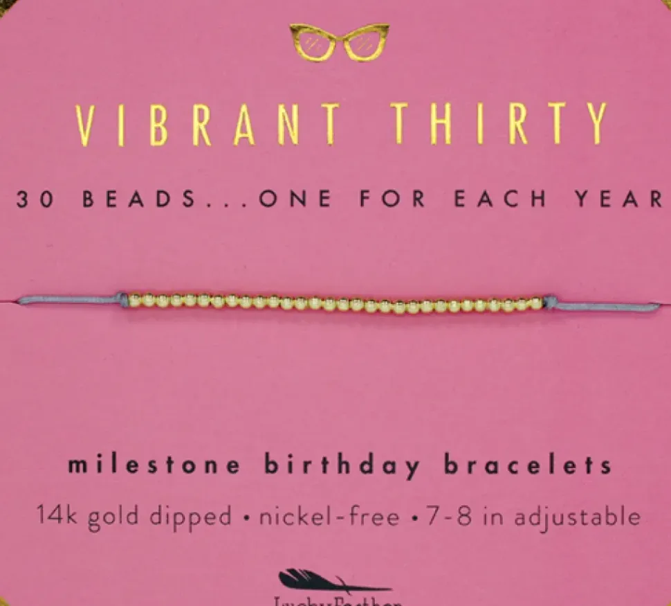 Birthday Celebration Bracelet (Ages 21, 30, 40, 50)