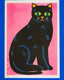 Black Cat Print