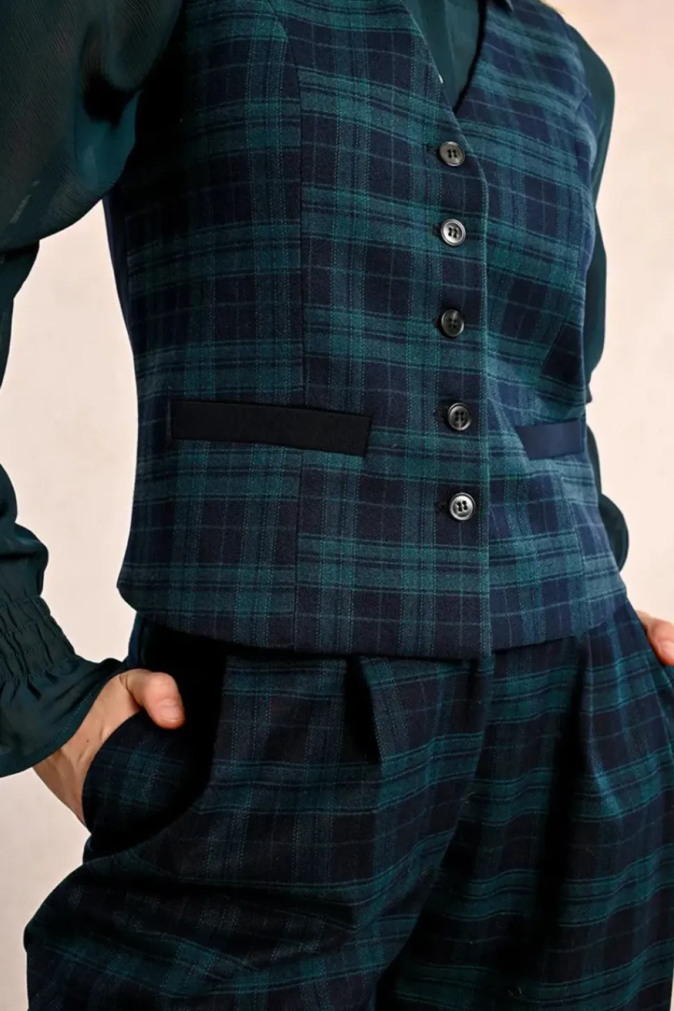Blackwatch Plaid Vest