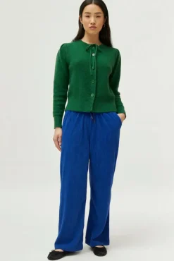 Bow Knit Cardigan - Green