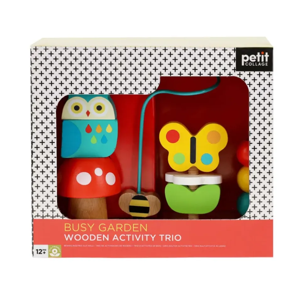 Busy Garden Wooden Activity Trio