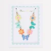 Butterflies & Flowers Enamel Charm Necklace