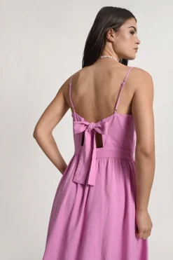 Button Front Dress - Pink