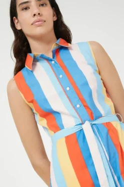 Button Front Stripe Dress