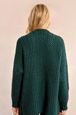 Cable Cardigan - Forest Green