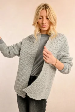 Cable Cardigan - Grey