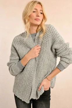 Cable Cardigan - Grey