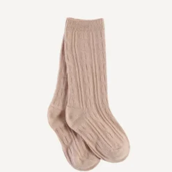 Cable Knit Knee High Socks - Several Colors