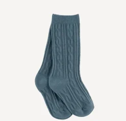 Cable Knit Knee High Socks - Several Colors