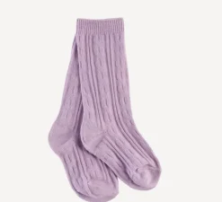 Cable Knit Knee High Socks - Several Colors