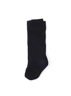 Cable Knit Tights - Black