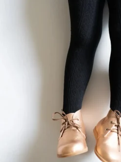 Cable Knit Tights - Black