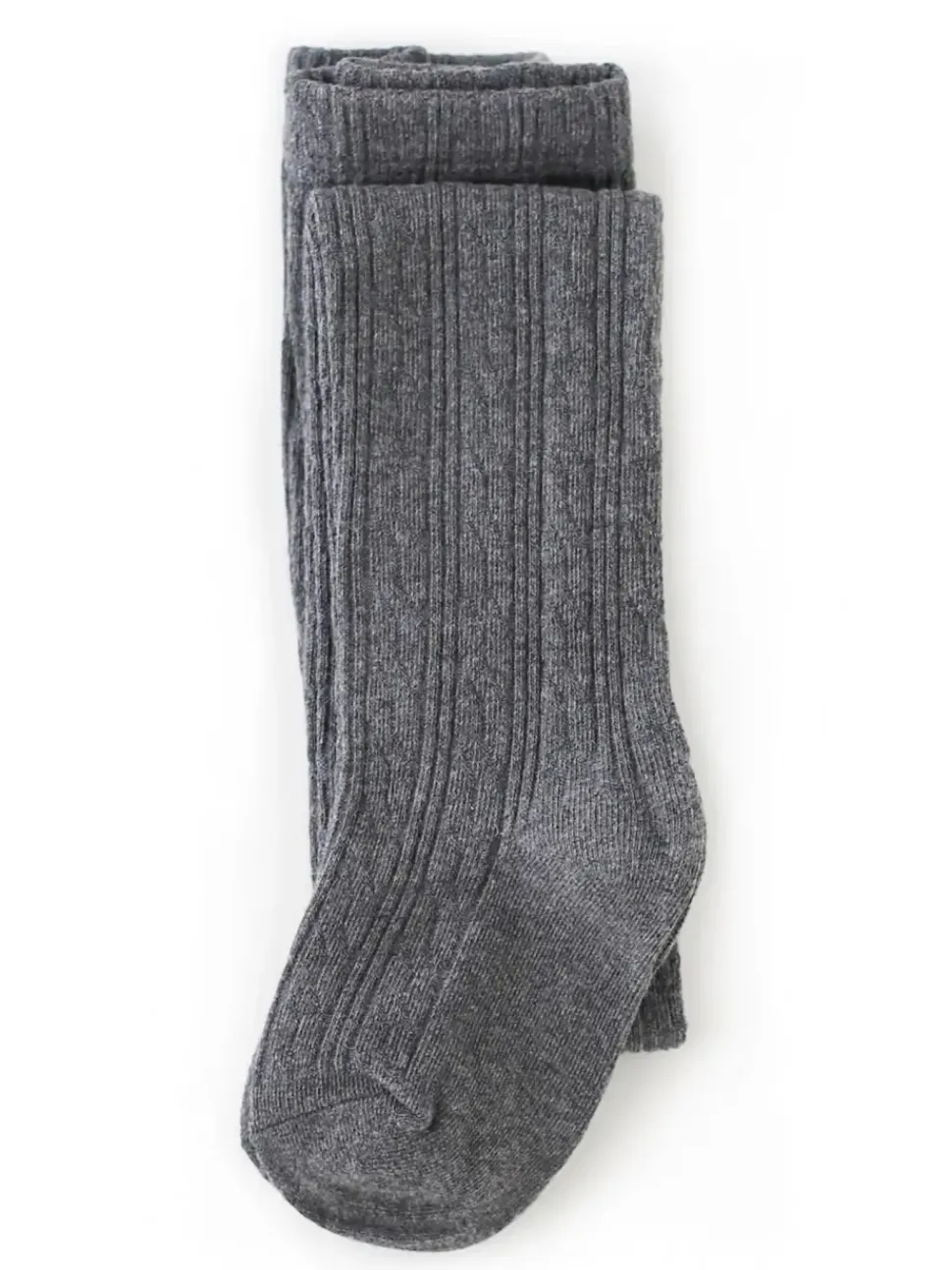 Cable Knit Tights - Charcoal