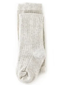 Cable Knit Tights - Heathered Ivory