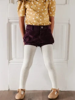 Cable Knit Tights - Heathered Ivory