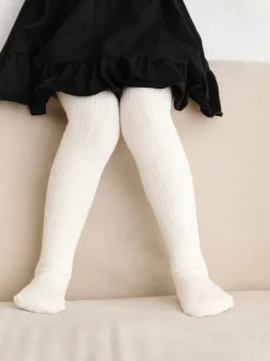 Cable Knit Tights - Ivory